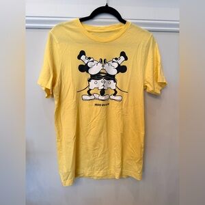 Crooked Pride or Else Yellow Mickey Mouse Graphic Tee